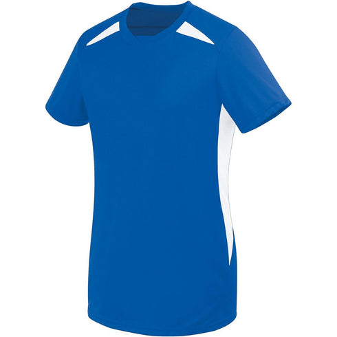 Russell Athletic Ladies Hawk Jersey (322872), Color 'Royal/White'